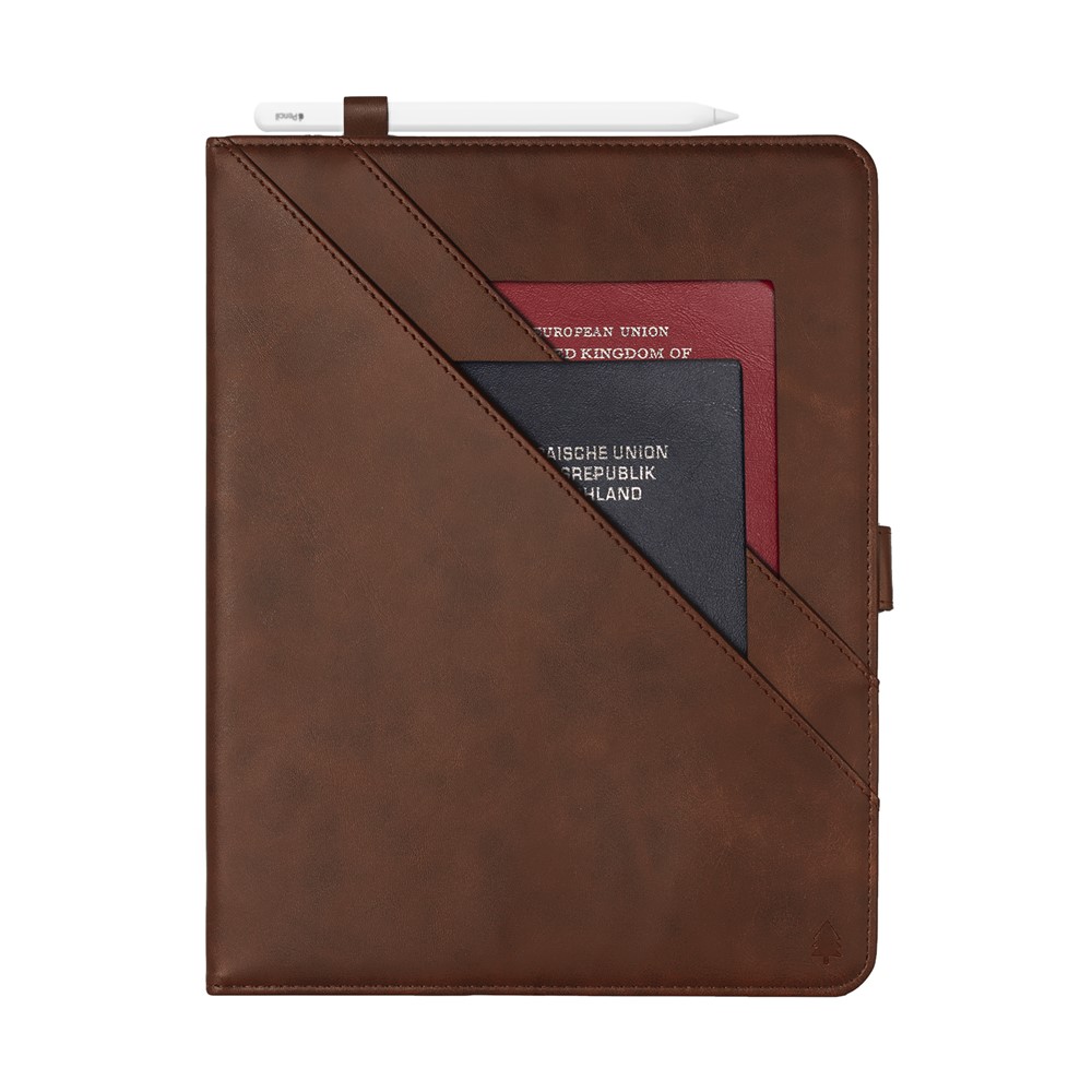Multi-Slot Stand Leather Tablet Protective Shell for iPad Pro 11-inch (2018) - Coffee-2