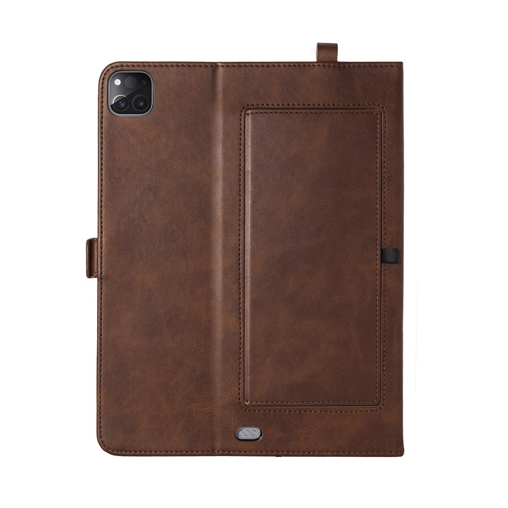 Multi-Slot Stand Leather Tablet Protective Shell for iPad Pro 11-inch (2018) - Coffee-3