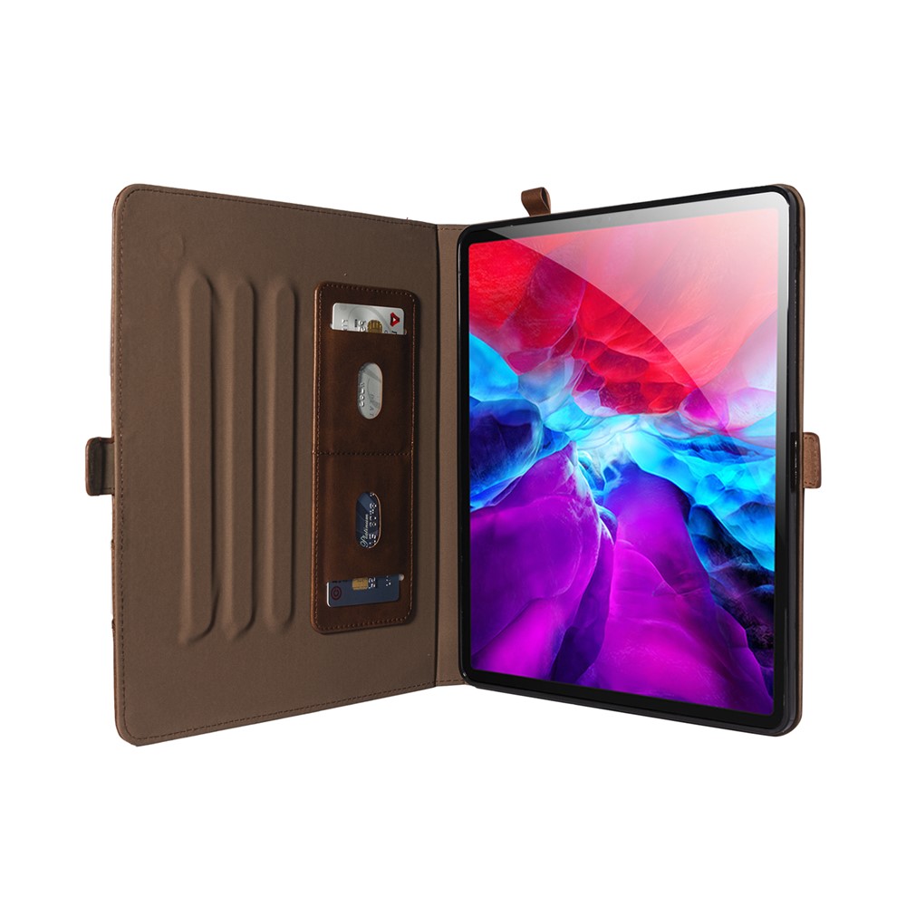 Multi-Slot Stand Leather Tablet Protective Shell for iPad Pro 11-inch (2018) - Coffee-5