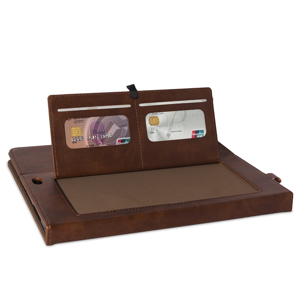 Multi-Slot Stand Leather Tablet Protective Shell for iPad Pro 11-inch (2018) - Coffee-8