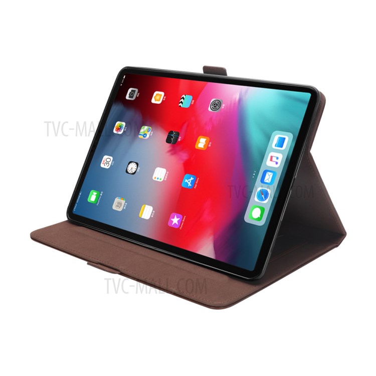 Multi-Slot Stand Leather Tablet Protective Shell for iPad Pro 11-inch (2018) - Coffee-9