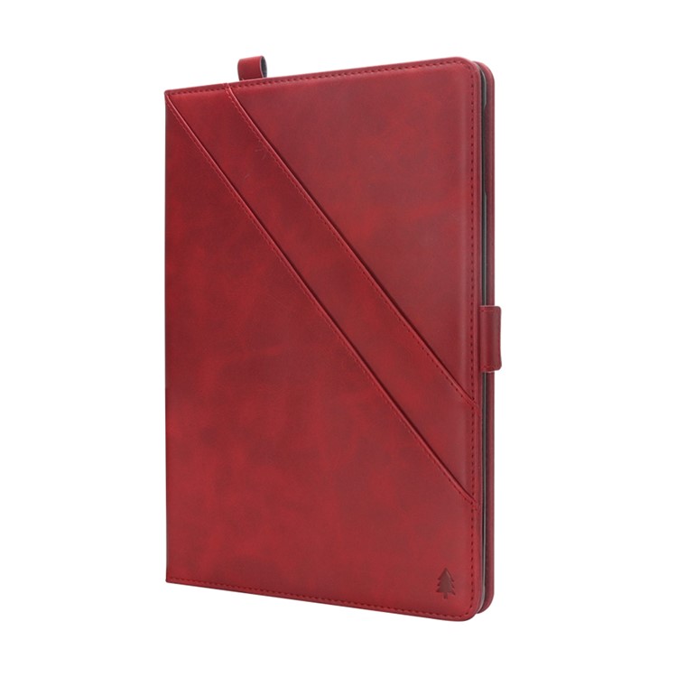 Flip Card Slots Stand Leather Tablet Case for iPad Pro 12.9-inch (2017) / Pro 12.9-inch (2015) - Red-11