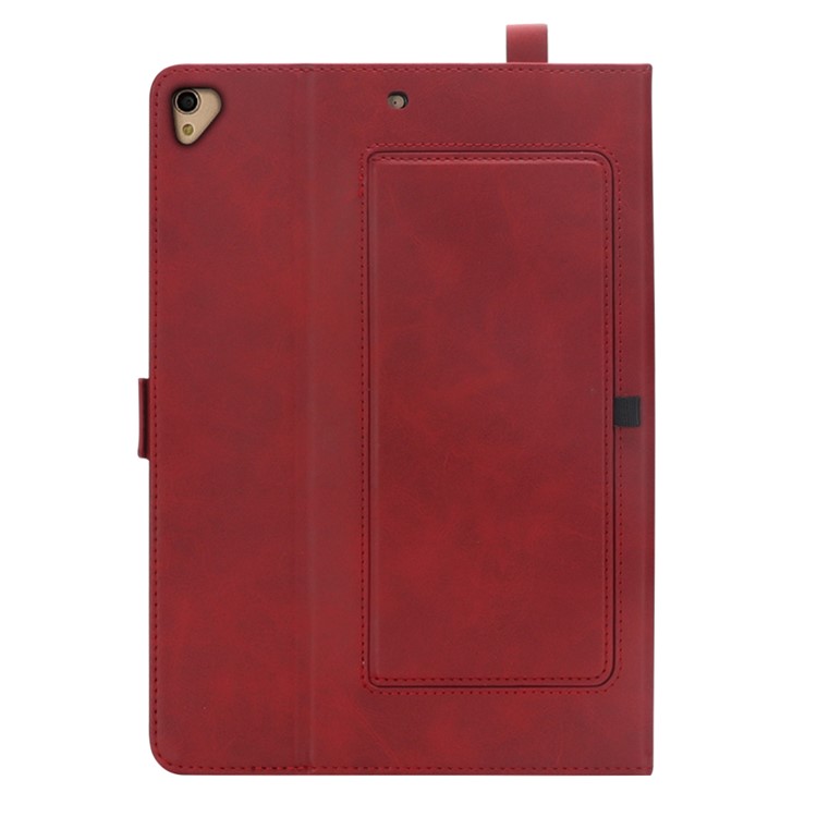Flip Card Slots Stand Leather Tablet Case for iPad Pro 12.9-inch (2017) / Pro 12.9-inch (2015) - Red-3
