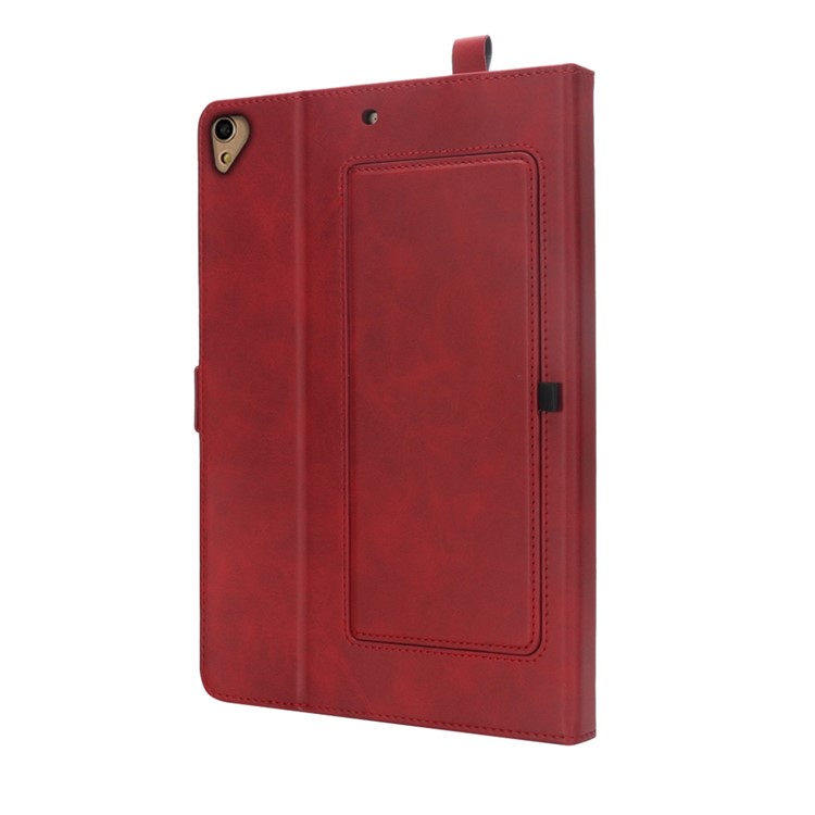 Flip Card Slots Stand Leather Tablet Case for iPad Pro 12.9-inch (2017) / Pro 12.9-inch (2015) - Red-5