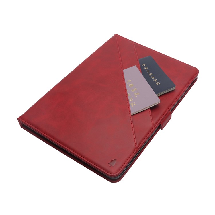 Flip Card Slots Stand Leather Tablet Case for iPad Pro 12.9-inch (2017) / Pro 12.9-inch (2015) - Red-6