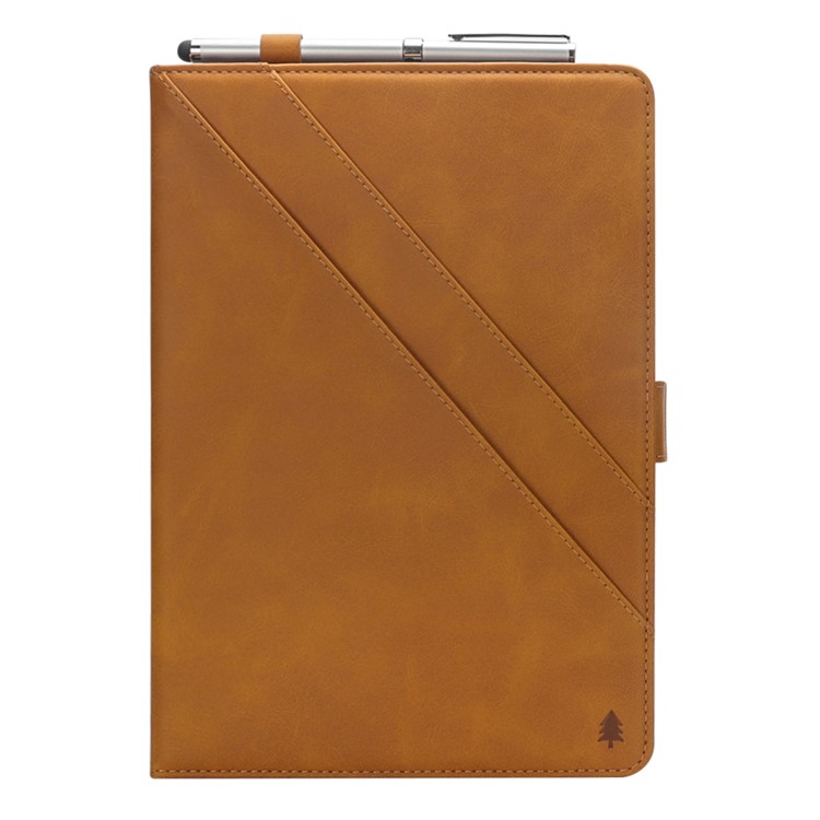 Flip Card Slots Stand Leather Tablet Shell for iPad Pro 12.9-inch (2017) / Pro 12.9-inch (2015) - Brown-2