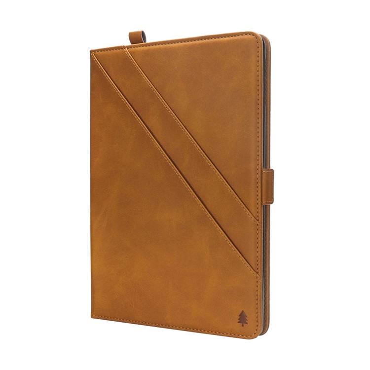 Flip Card Slots Stand Leather Tablet Shell for iPad Pro 12.9-inch (2017) / Pro 12.9-inch (2015) - Brown-5