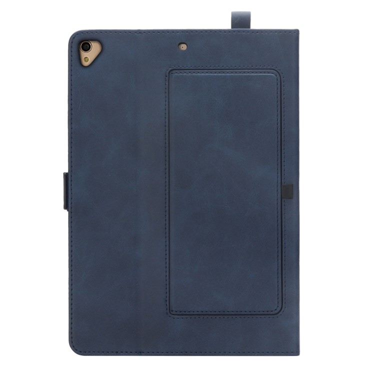 Flip Card Slots Stand Leather Tablet Casing for iPad Pro 12.9-inch (2017) / Pro 12.9-inch (2015) - Blue-3