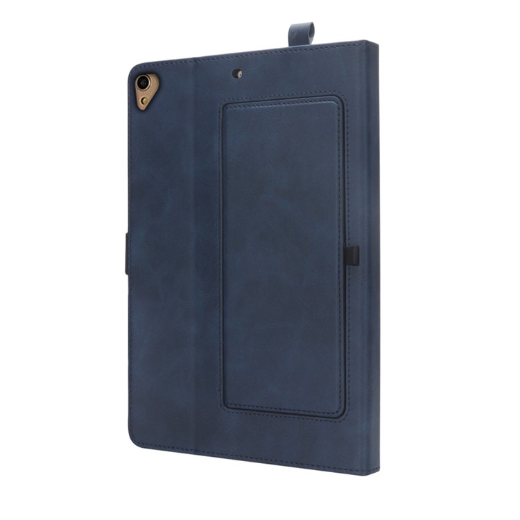Flip Card Slots Stand Leather Tablet Casing for iPad Pro 12.9-inch (2017) / Pro 12.9-inch (2015) - Blue-6