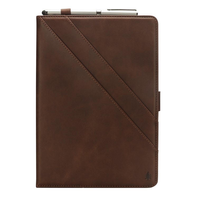 Slots De Cartão De Aleta Ficar Capa Protetora De Tablet De Couro Para Ipad Pro 12,9 Polegadas (2017) / Pro 12.9 Polegadas (2015) - Café-2