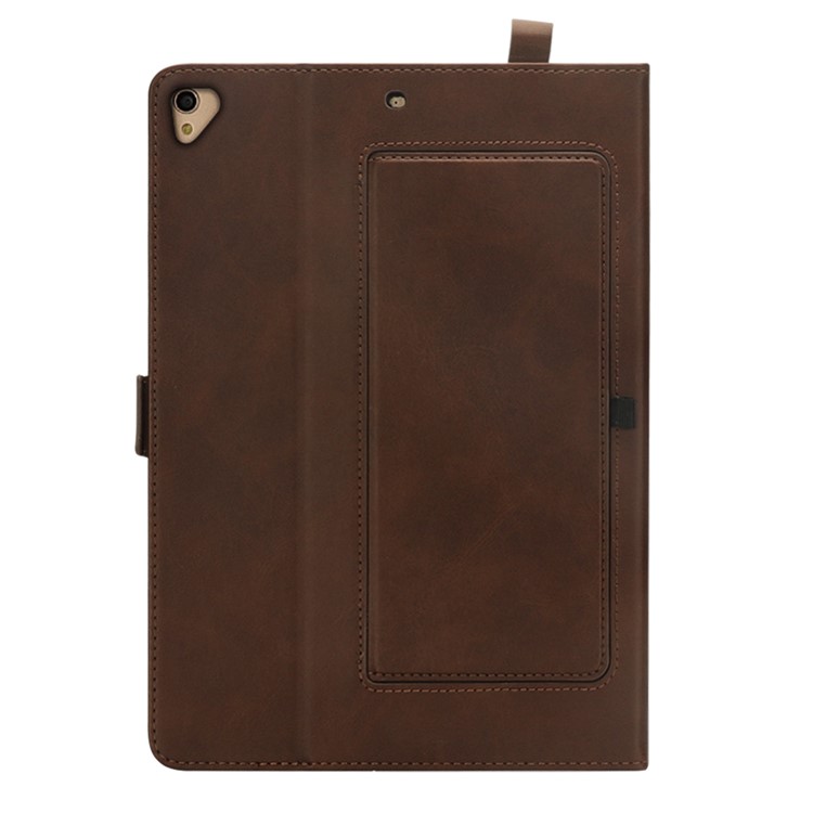 Slots De Cartão De Aleta Ficar Capa Protetora De Tablet De Couro Para Ipad Pro 12,9 Polegadas (2017) / Pro 12.9 Polegadas (2015) - Café-3