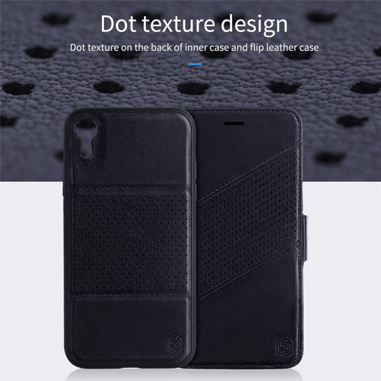 

NILLKIN Multifunctional 2-in-1 Dot Texture PU Leather Wallet Case for iPhone XR 6.1 inch, iPhone XR 6.1 inch