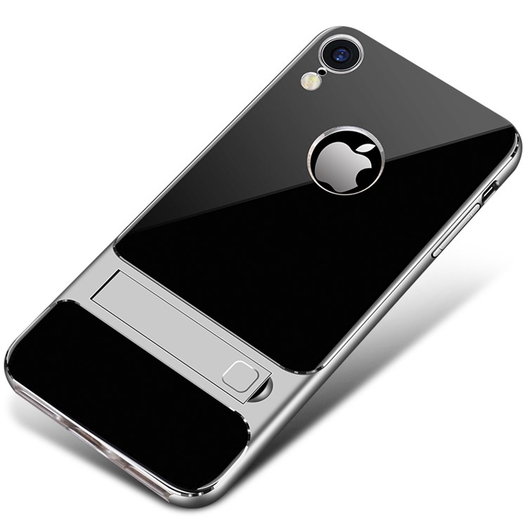

Пластиковая Гибридная Крышка ELEGANCE TPU С Подставкой Для Iphone XR 6.1 Inch - Серебряный, iPhone XR