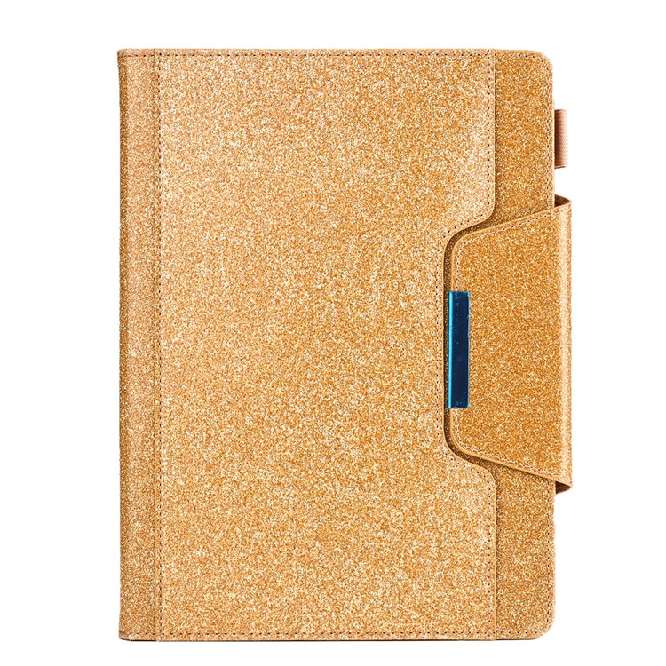 

For iPad Pro 11-inch (2018) Multifunctional Flash Powder Smart PU Leather Tablet Cover with Stand - Gold, iPad Pro 11-inch (2018)