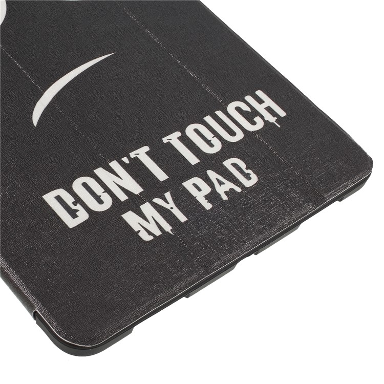 Étui En Cuir Tri-Fold Impression De Motif Pour IPad Pro 11 Pouce (2018) - Ne Touchez Pas Mon Tampon-4