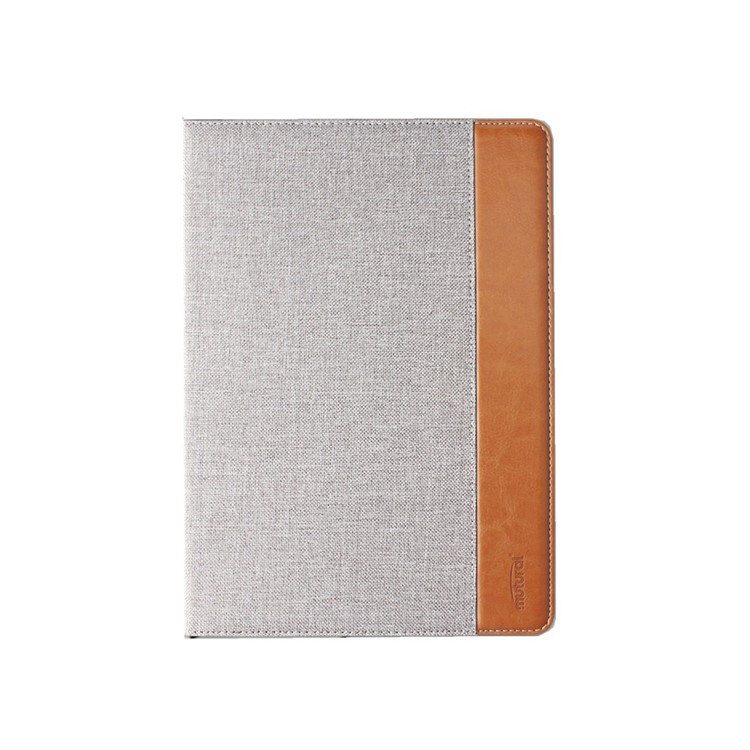 Estuche De Cuero MUTURAL Con Textura De Tela De Contraste Color Auto Despertador / Sueño PU Con Soporte Para Ipad Pro 11 Pulgadas (2018) - Gris Claro / Marrón-2