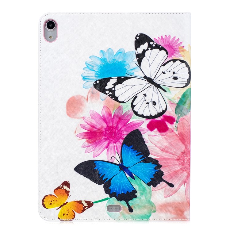 Pattern Printing Cuero Wallet Case Para Ipad Pro de 11 Pulgadas (2018) - Mariposas Vívidas-3