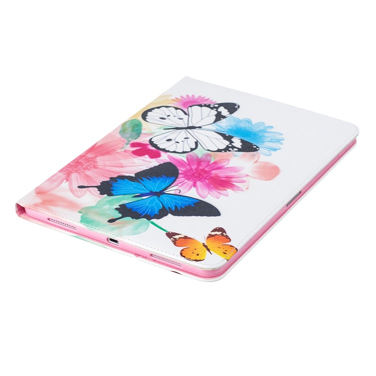 Pattern Printing Cuero Wallet Case Para Ipad Pro de 11 Pulgadas (2018) - Mariposas Vívidas-7