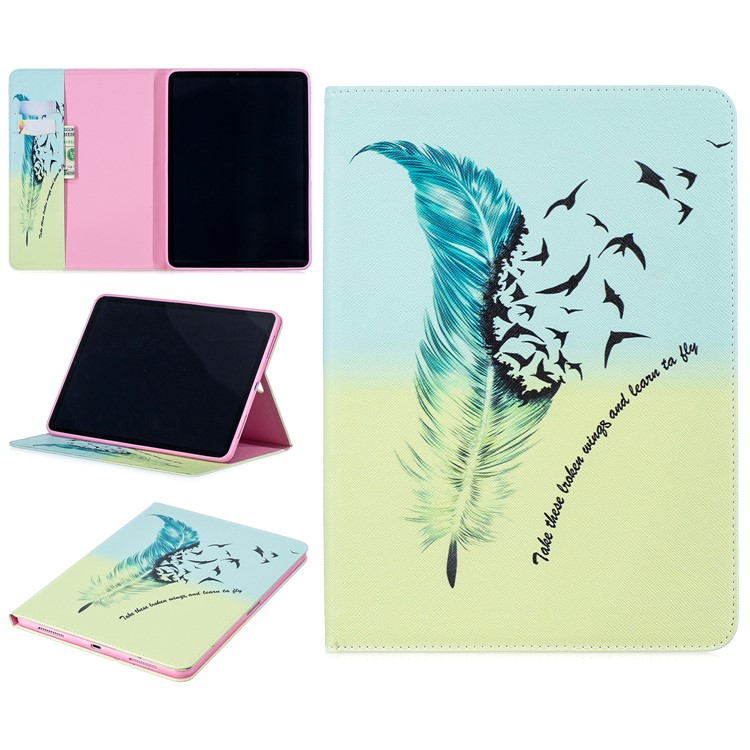 Шаблон печати кожаный кошелек флип-оболочка для ipad pro 11-inch (2018) - перо