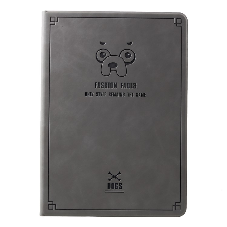 

Rubberized Imprint Dog Pattern PU Leather Flip Cover for 9.7 inch iPad / Air 2 / Air - Grey, iPad 9.7 (2018)