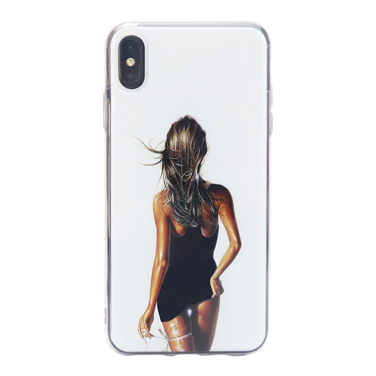 Quicksand Dynamic Bikini Pattern TPU Back Case for iPhone XS Max 6.5 inch - Style A-2