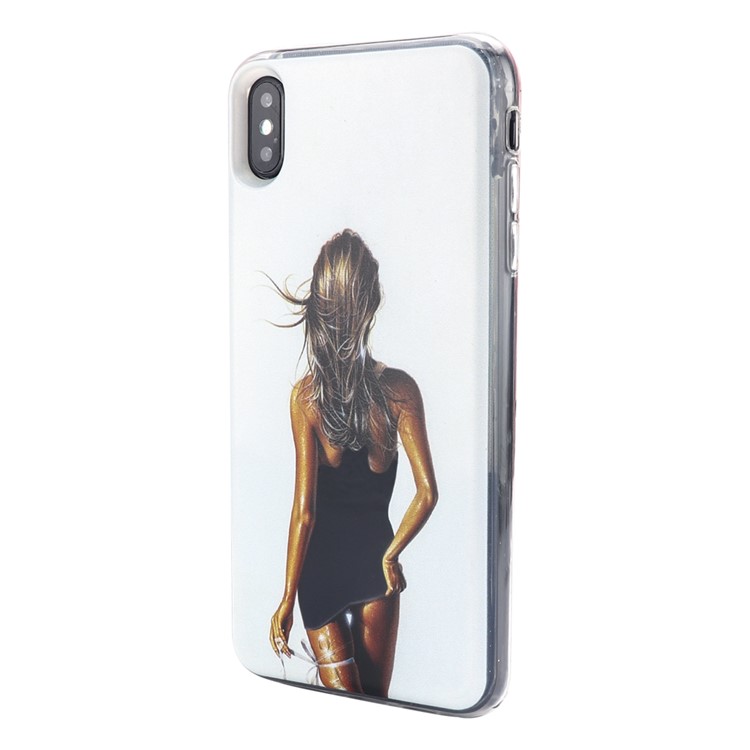 Quicksand Dynamic Bikini Pattern TPU Back Case for iPhone XS Max 6.5 inch - Style A-4