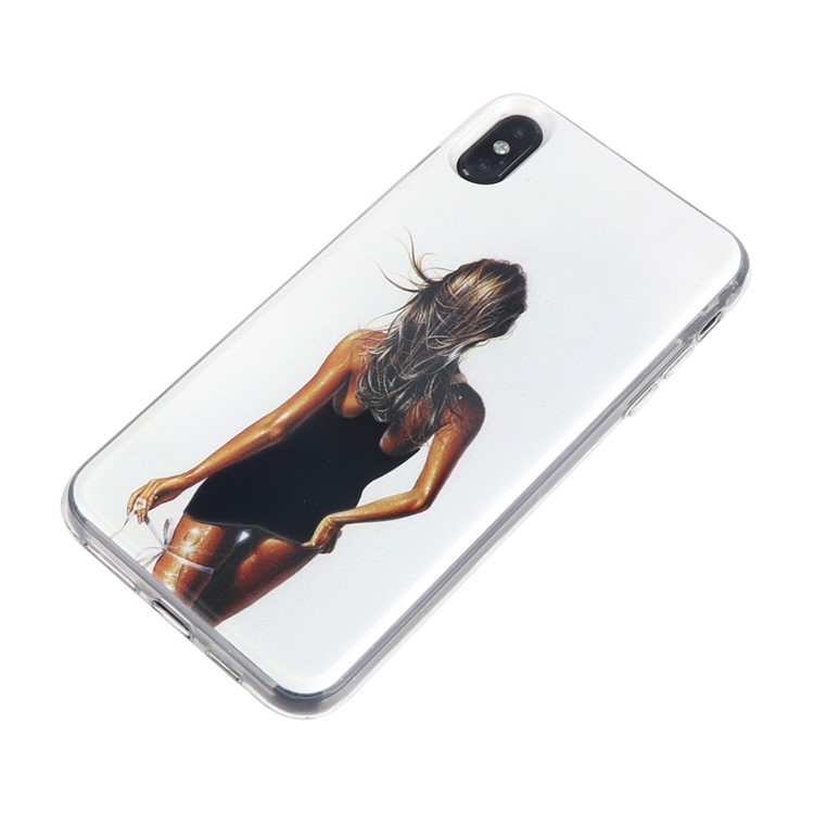 Quicksand Dynamic Bikini Pattern TPU Back Case for iPhone XS Max 6.5 inch - Style A-5