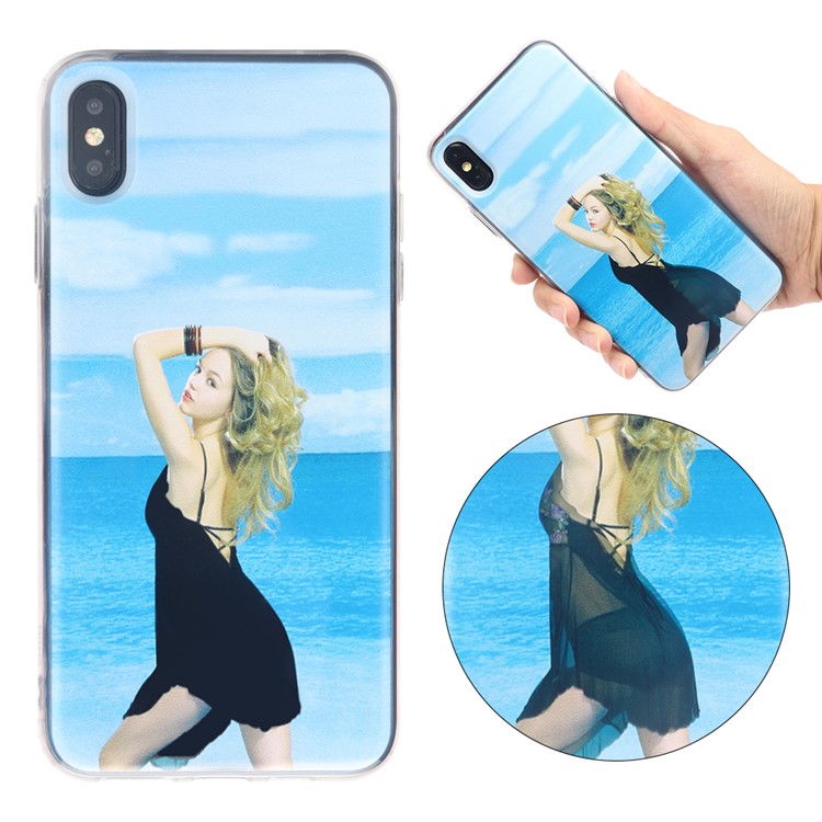

Quicksand Dynamic Bikini Pattern TPU Protection Cellphone Shell for iPhone XS Max 6.5 inch - Style F, iPhone XS Max