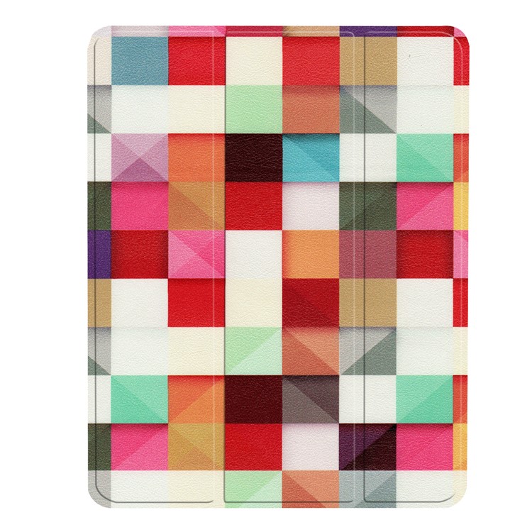 Pattern Printing Tri-fold Stand Leather Smart Tablet Casing for iPad Pro 12.9-inch (2018) - Colorized Checks-2