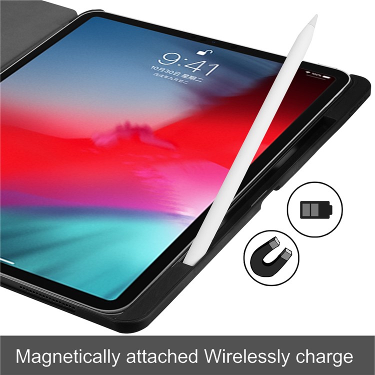 Pattern Printing Leather Smart Case with Tri-fold Stand for iPad Pro 11-inch (2018) - Oil Painting-10