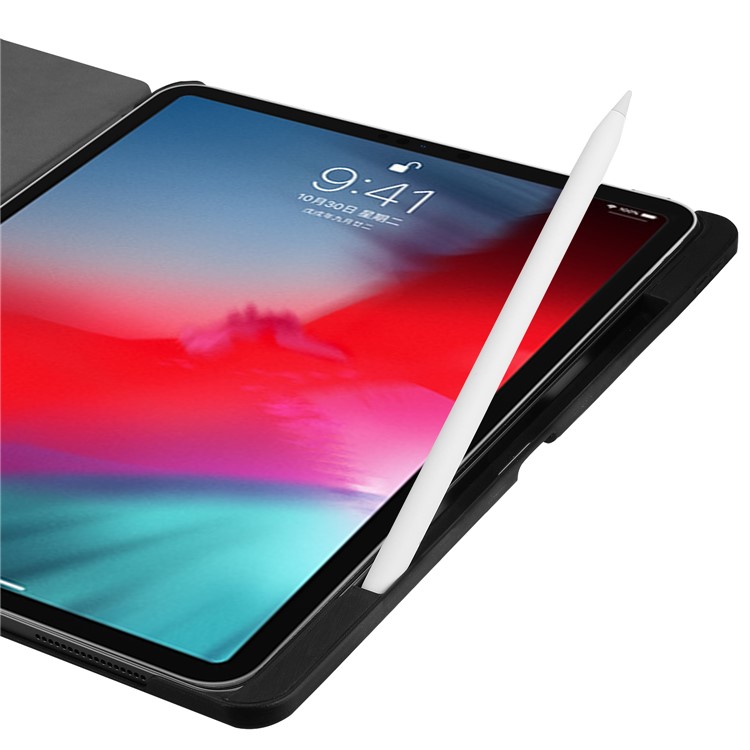 Pattern Printing Leather Smart Case with Tri-fold Stand for iPad Pro 11-inch (2018) - Oil Painting-8