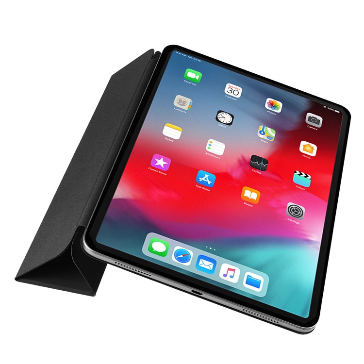 1:1 Scale Tri-fold Magnetic Stand Leather Case for iPad Pro 11-inch (2018) - Red-7