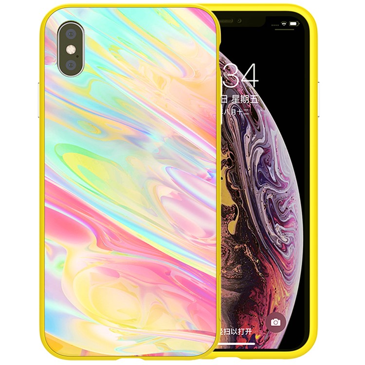 

NILLKIN Ombre Case Для Iphone XS Max 6.5 Дюймов [цветное Зеркальное Отражение Назад 2.5D Закаленное Стекло + Магнитный Жесткий ПК] - Желтый, iPhone XS Max