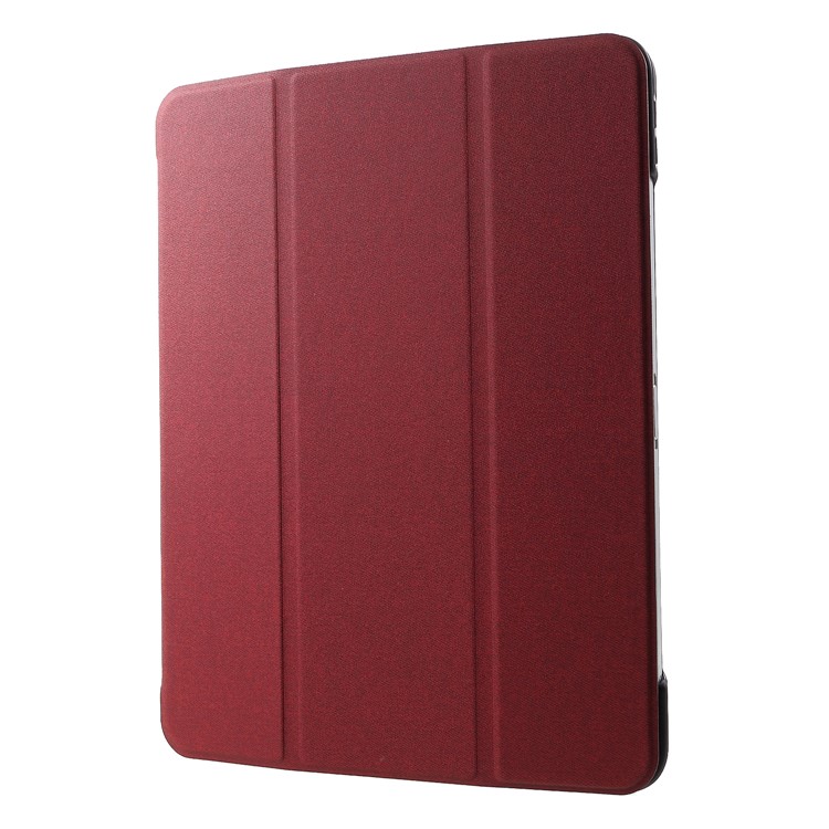 Funda Inteligente Para Tableta De Cuero Con Soporte Tríptico Con Ranura Para Lápiz Stylus Para Ipad Pro De 11 Pulgadas (2018) - Rojo-3