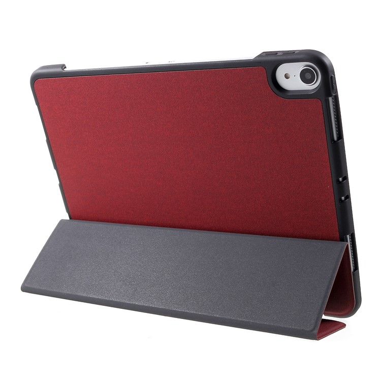 Funda Inteligente Para Tableta De Cuero Con Soporte Tríptico Con Ranura Para Lápiz Stylus Para Ipad Pro De 11 Pulgadas (2018) - Rojo-5