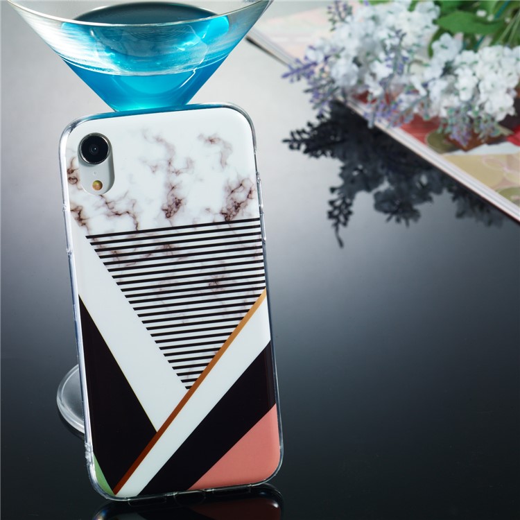 Embalagem Móvel De Mármore Do Teste Padrão IMD TPU Para O Iphone XR 6,1 Polegadas - Estilo E-5