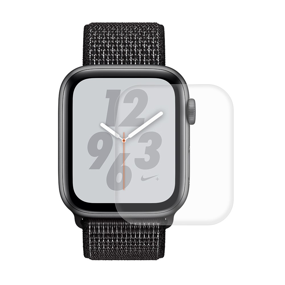 HAT PRINCE for Apple Watch Series 4 44mm Carbon Fiber Texture TPU Protective Case + 3D Full Size Curved Hot Bending HD Clear PET Film-6