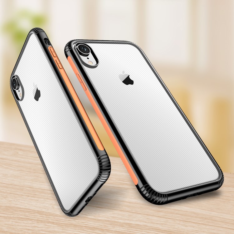 

Color-bar Clear PC and TPU Hybrid Shockproof Accessory Shell for iPhone XR 6.1 inch - Orange, iPhone XR 6.1 inch