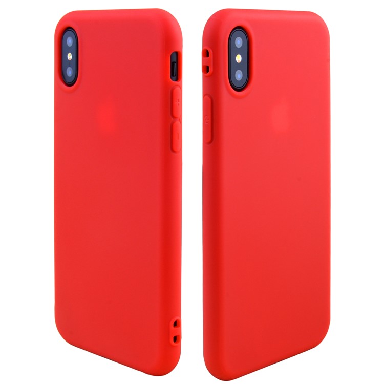 

For iPhone XS Max 6.5 inch Shockproof Frosted TPU Soft Shell - Red, iPhone XS Max