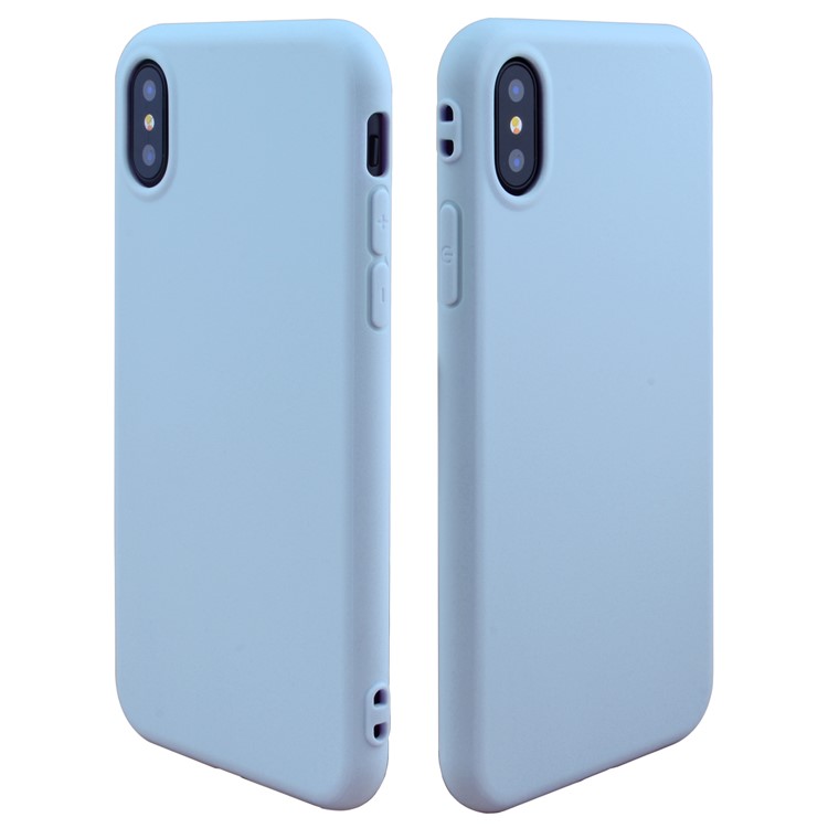 

For iPhone XS Max 6.5 inch Shockproof Frosted TPU Cell Phone Cover - Baby Blue, iPhone XS Max