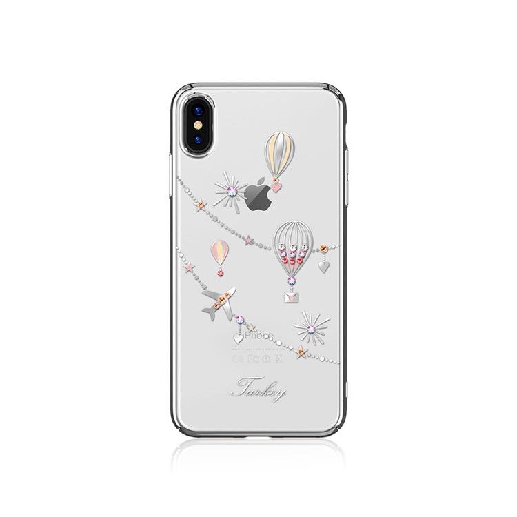 

KAVARO Travel Series Rhinestone Декор Покрытием ПК Телефон Оболочки Для IPhone XS Макс 6,5 Дюймов - Серебряный, iPhone XS Max 6.5 inch