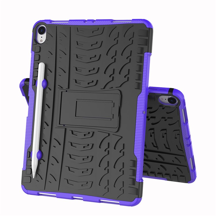 Cool Tyre Kickstand PC + TPU Combo Case Shell with Pen Slot for iPad Pro 11-inch (2018) - Purple-2