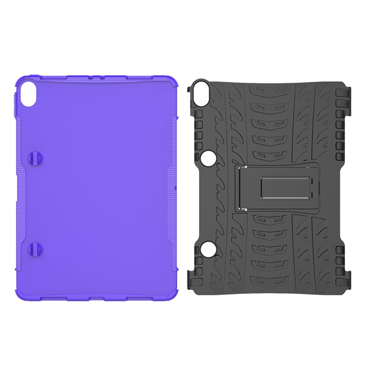 Cool Tyre Kickstand PC + TPU Combo Case Shell with Pen Slot for iPad Pro 11-inch (2018) - Purple-8