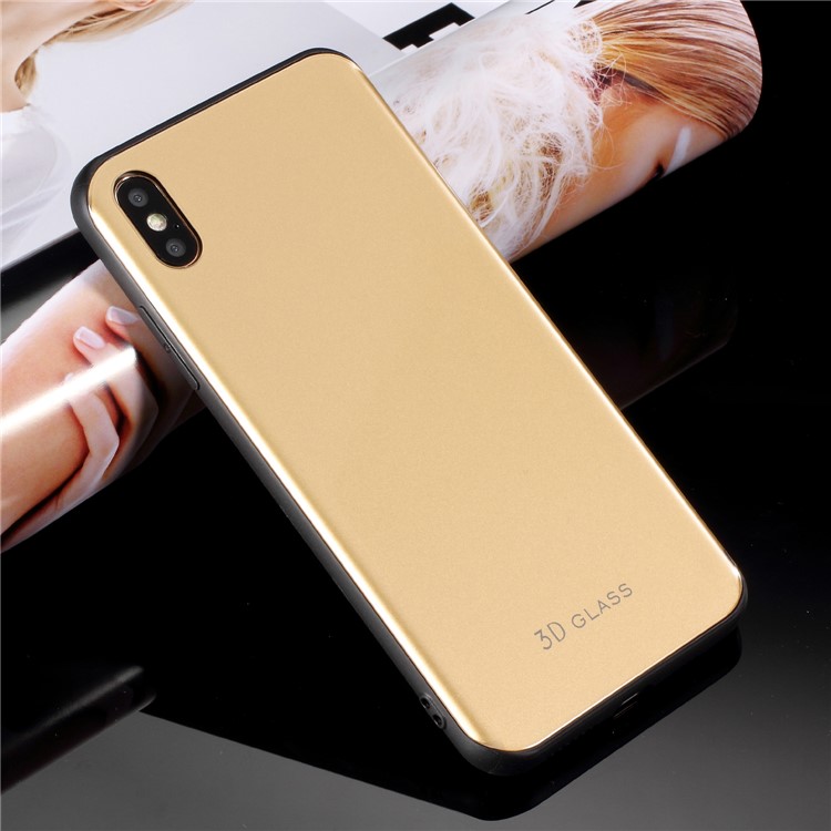 

Для Iphone XS Макс. 6,5 Дюйма [гибкое 3D-покрытие С Покрытием Из Стекла] Гибридная Крышка ПК + ТПУ [изогнутый Край] - Золото, iPhone XS Max