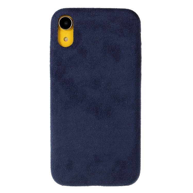 

Anti-scratch Suede Skin Hard Phone Case for iPhone XR 6.1 inch - Dark Blue, iPhone XR