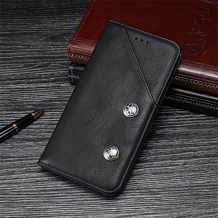 

IDEWEI Vintage Style Leather Stand Case for iPhone XS 5.8 inch - Black, iPhone Xs