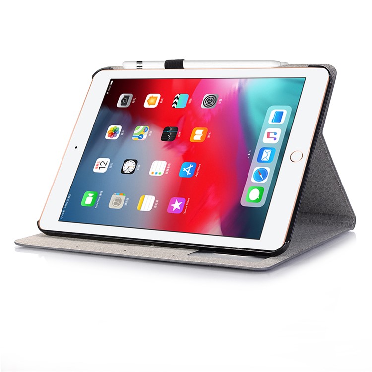 Map Pattern Stand Wallet Leather Smart Protection Case for iPad Pro 11-inch (2018) - Grey-4