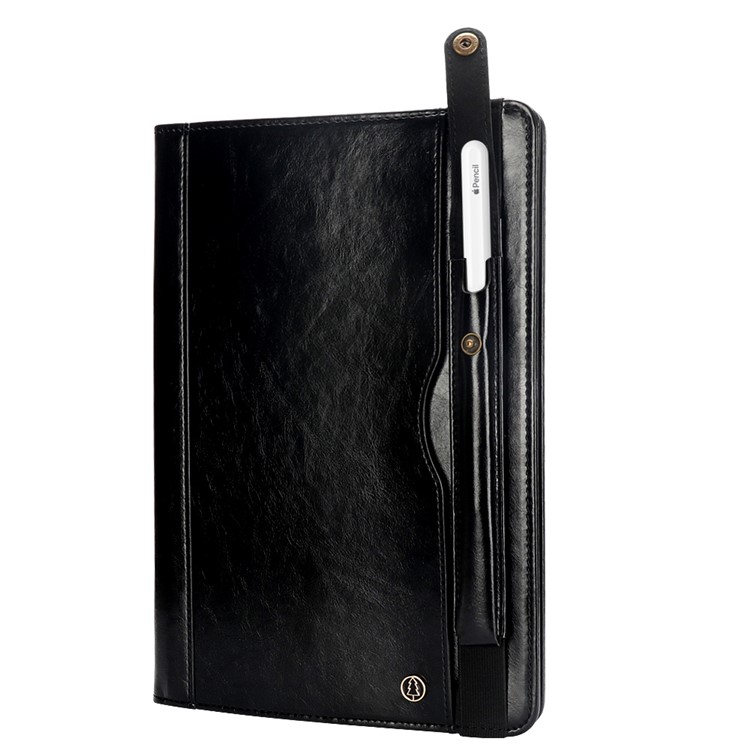 Carcasa Protectora De Cuero De La PU Con Estuche Para Ipad Pro De 11 Pulgadas (2018) - Negro-6
