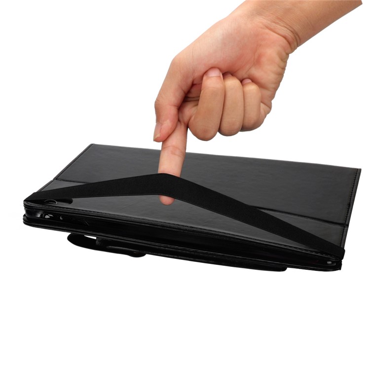 Carcasa Protectora De Cuero De La PU Con Estuche Para Ipad Pro De 11 Pulgadas (2018) - Negro-8