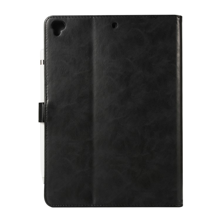 pu leather smart cover pour ipad 9,7 pouces (2018) / 9,7 pouces (2017) / ipad pro 9,7 pouces (2016) / air 2 / air - le noir